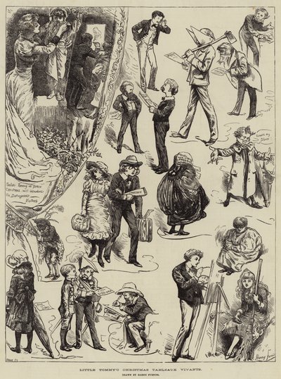 Les tableaux vivants de Noël de Petit Tommy - Harry Furniss